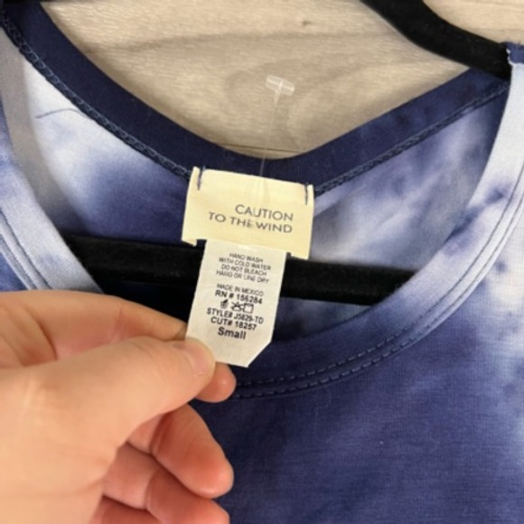 Caution To The Wind Womens‎ Sheath Dress Purple White Tie Dye Maxi Casual Boho S - Picture 10 of 12